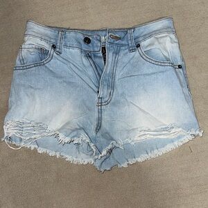 Rewash Light Wash Jean Shorts